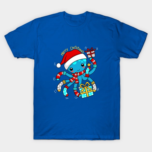 Xmas octopus T-Shirt by JoanaJuheLaju1